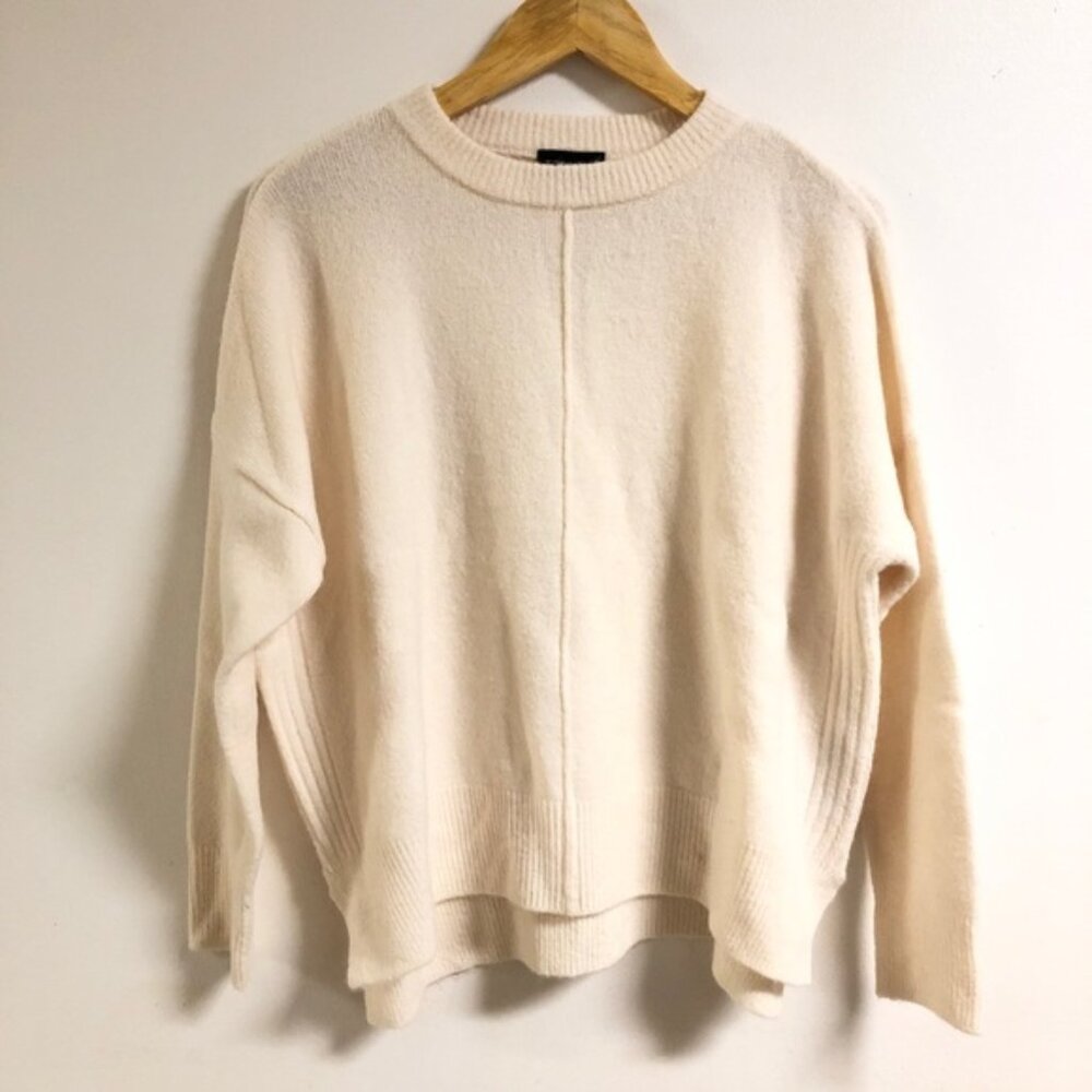 Topshop Cream Sweater Jumper With Side Zippers